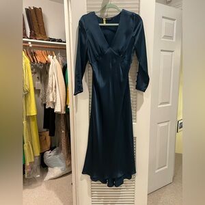 Zara Teal Long Sleeve Dress